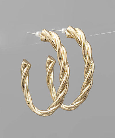 Twist Oval Hoops