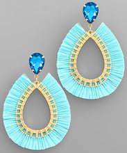 Load image into Gallery viewer, Raffia Teardrop Earrings
