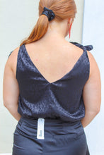 Load image into Gallery viewer, Trixie Shoulder Tie Leopard Bodysuit- Black
