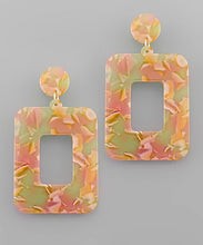 Load image into Gallery viewer, Color Mixed Rectangle Earrings
