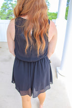 Load image into Gallery viewer, Carley Cowl Neck Romper- Black

