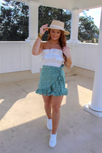 Load image into Gallery viewer, Frady Mini Wrap Ruffle Skort- Green

