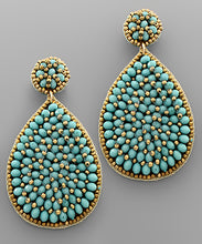 Load image into Gallery viewer, Beaded Teardrop Earrings
