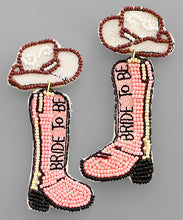 Load image into Gallery viewer, BRIDE TO BE Boots Earrings
