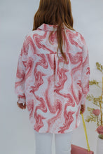Load image into Gallery viewer, Marble Print Button Down Shirt- Rose
