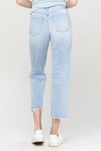 Load image into Gallery viewer, Beverley Super High Rise Distressed Crop Straight Jeans- Light Wash
