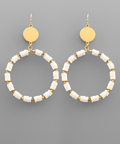 Circle Rubber & Metal Earrings