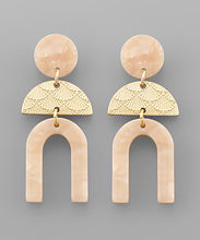 Load image into Gallery viewer, Disk Arch Dangle Earrings
