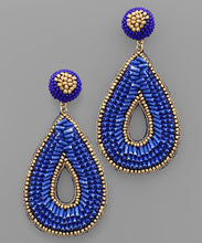 Load image into Gallery viewer, Bugle Beaded Teardrop Earrings
