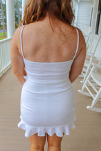 Load image into Gallery viewer, Happily After Ruffle Wrap Dress- White
