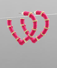 Load image into Gallery viewer, Wrapped Heart Hoops
