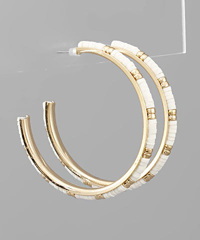 Color Rubber Beads Hoops