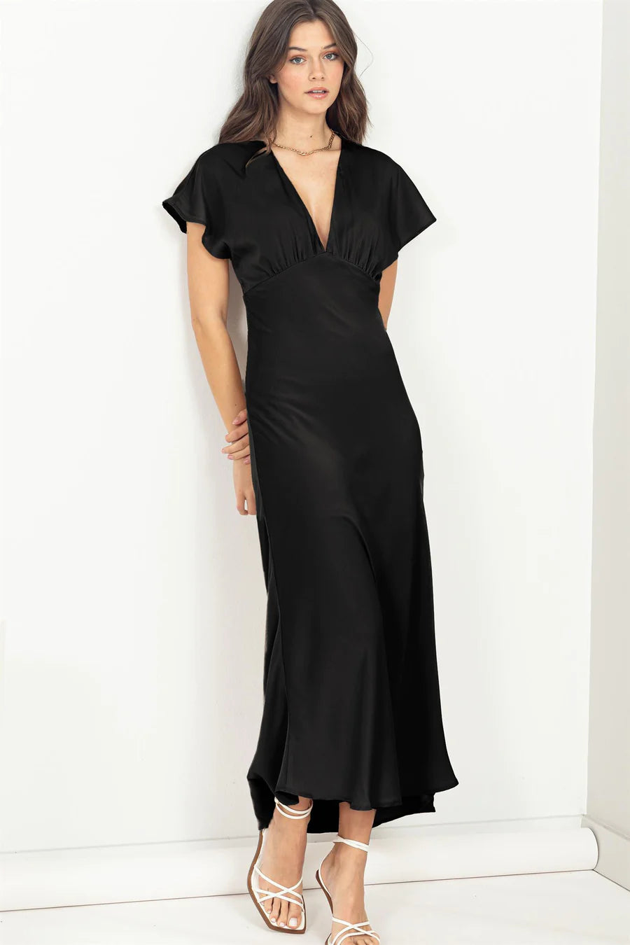 Sweetest Nature Midi Dress- Black