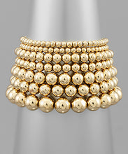 Load image into Gallery viewer, 7 Row Metal Ball Bracelets
