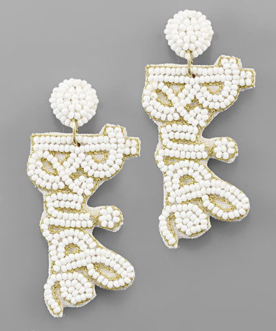 “BRIDE” Beaded Earrings