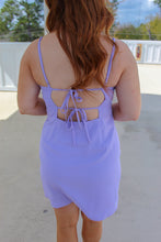 Load image into Gallery viewer, Elsie Square Neck Mini Dress- Lavender
