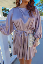 Load image into Gallery viewer, Alissa Satin Dress- Champagne
