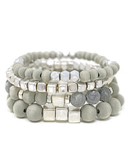 Load image into Gallery viewer, 4 Row Wood Bracelet
