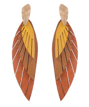 Load image into Gallery viewer, Suede Leaves Earrings
