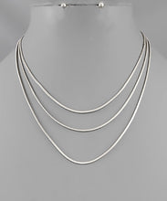 Load image into Gallery viewer, 3 Row Snake Chain Choker
