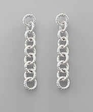 Load image into Gallery viewer, Round Chain Row Earrings
