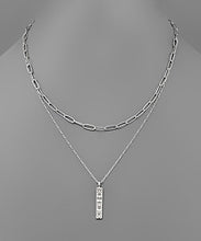 Load image into Gallery viewer, Nugget Textured Bar Necklace
