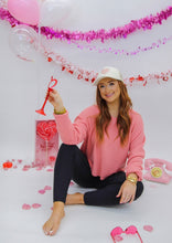 Load image into Gallery viewer, Stay Happy Raglan Top- Tea Rose
