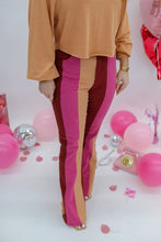 Load image into Gallery viewer, Flirty Color Block Stretchy Pants- Multi
