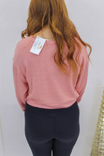 Load image into Gallery viewer, Soul Mate Cropped Sweatshirt- Rose

