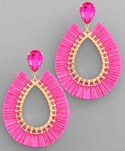 Load image into Gallery viewer, Raffia Teardrop Earrings
