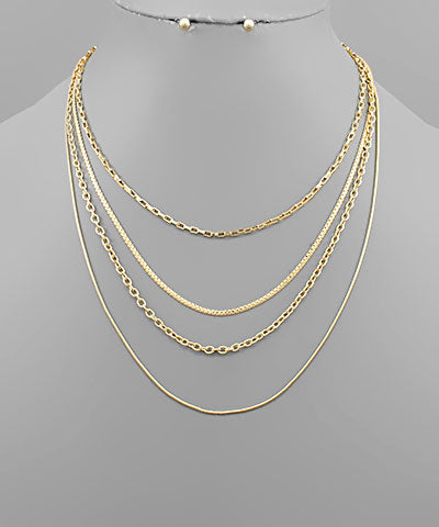 Layered Gold Chain Necklace