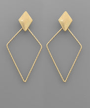 Load image into Gallery viewer, Textured Rhombus Earrings
