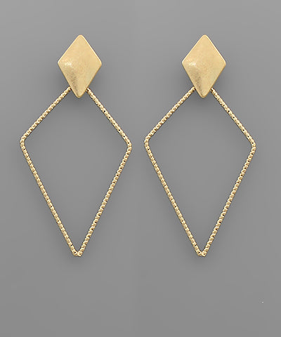 Textured Rhombus Earrings