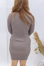 Load image into Gallery viewer, Major Crush Ribbed Sweater Dress-Mocha

