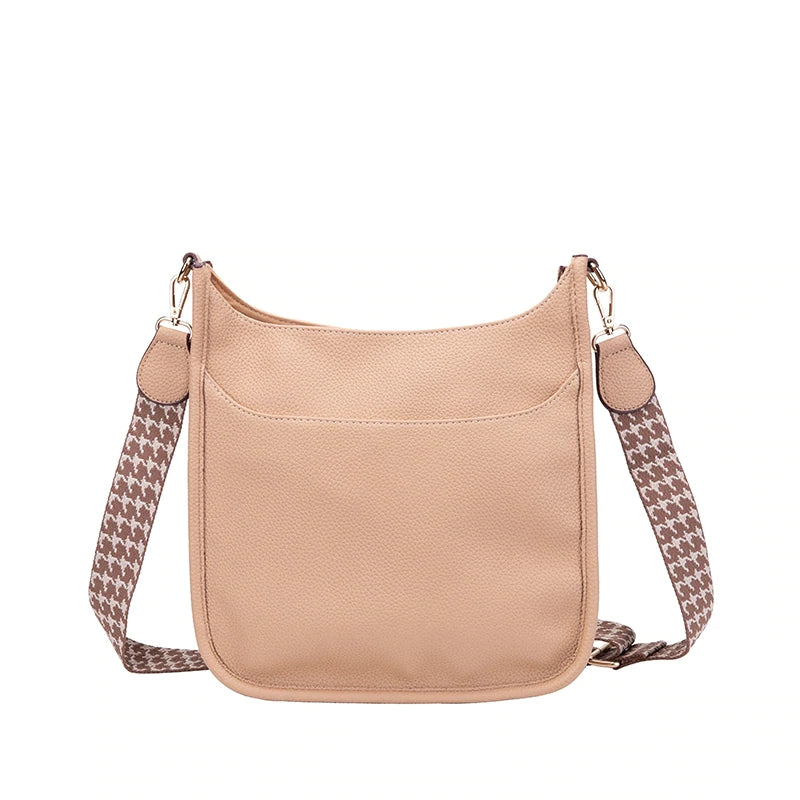 Crossbody Messenger Bag-Light Beige