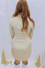 Load image into Gallery viewer, Choose You Twist Front Dress- Champagne
