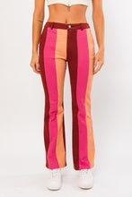 Load image into Gallery viewer, Flirty Color Block Stretchy Pants- Multi
