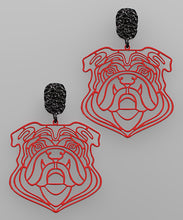 Load image into Gallery viewer, Filigree Bulldog Earrings
