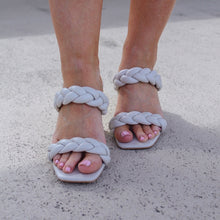 Load image into Gallery viewer, Erin Braided Open Toe Mule- Bone
