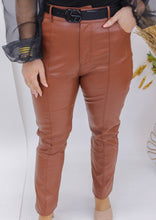 Load image into Gallery viewer, Not Sorry Pleather Pants- Camel
