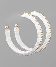 Load image into Gallery viewer, Raffia Wrapped Hoops
