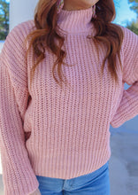 Load image into Gallery viewer, Patti Mock Neck Knit Sweater- Pale Pink

