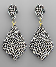 Load image into Gallery viewer, Bead Rhombus Dangle Earrings
