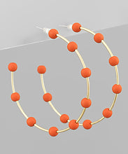 Load image into Gallery viewer, Wood Ball Bead Hoops

