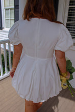 Load image into Gallery viewer, Dream State Bubble Mini Dress- White
