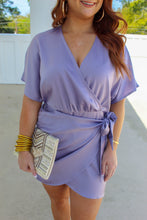 Load image into Gallery viewer, Penelope V Neck Wrap Dress - Lavender
