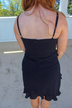 Load image into Gallery viewer, Unforgettable Sleeveless Ruffle Mini Dress- Black
