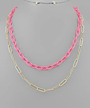 Load image into Gallery viewer, Metal &amp; Acrylic Linked Necklace
