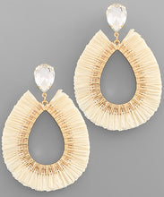 Load image into Gallery viewer, Raffia Teardrop Earrings
