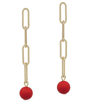 Load image into Gallery viewer, Chain &amp; Ball Earrings
